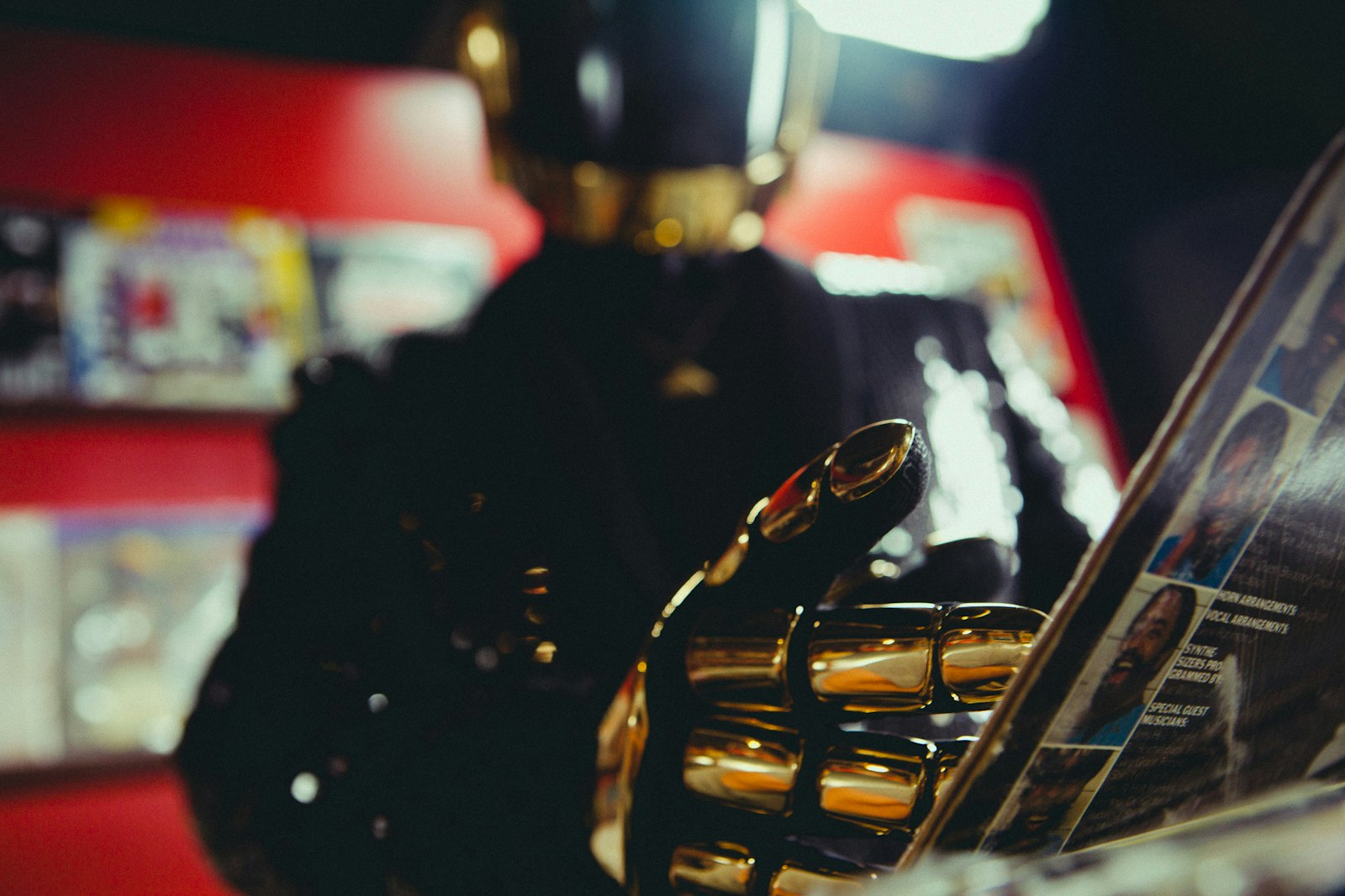 Daft Punk at Artform Studio, L.A. Photo by Nabil Elderkin with Warren Fu.